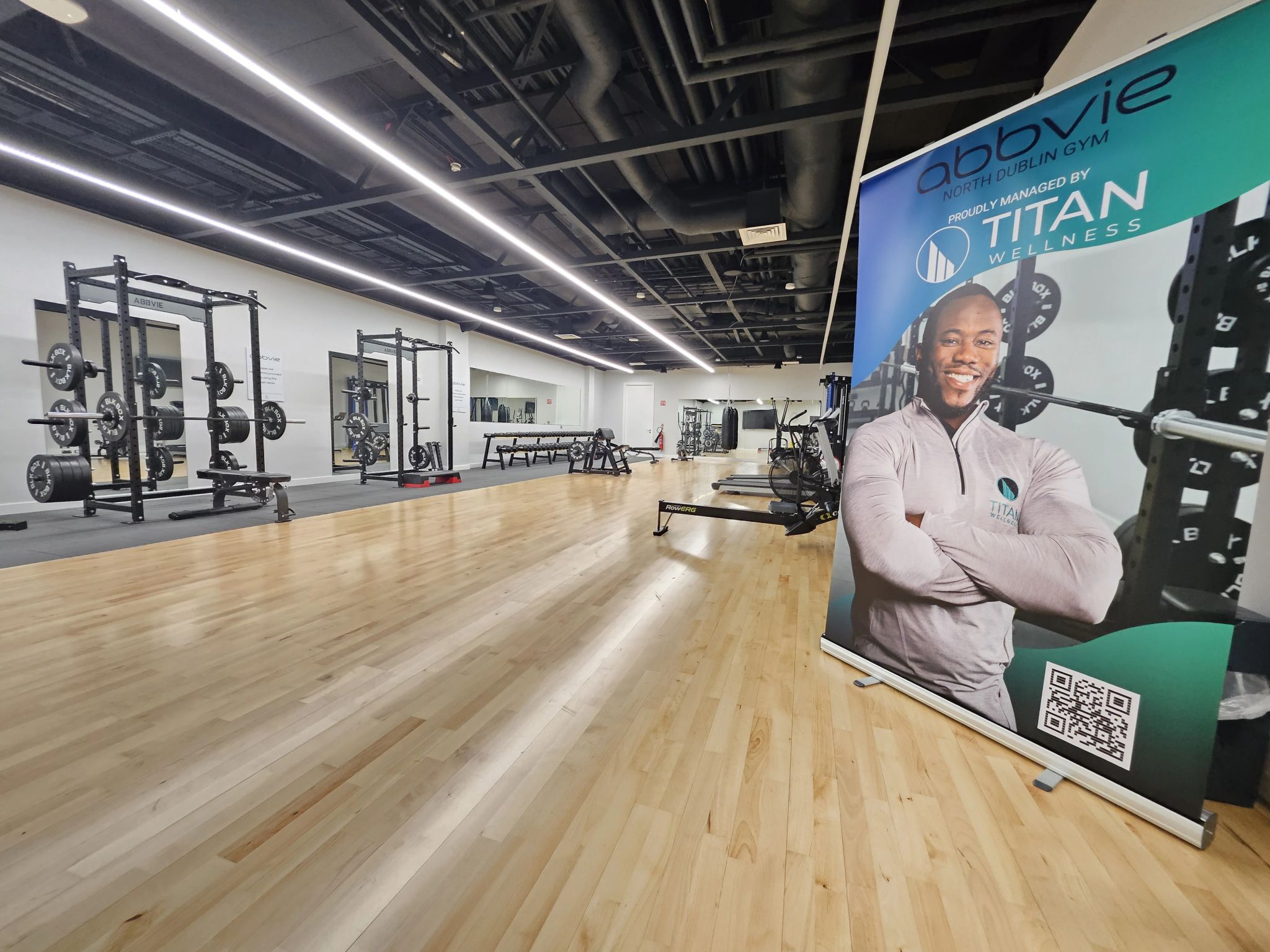 The AbbVie North Dublin gym, installed and managed by Titan Wellness under an Evergreen package.